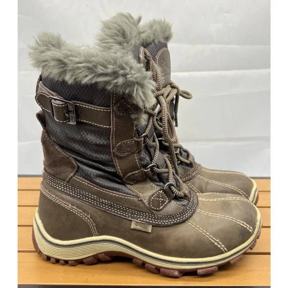PAJAR Adelaide Women's Snow Boots Waterproof Brown/Gray Size 8-8.5 - Picture 4 of 10